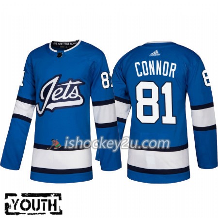 Børn NHL Winnipeg Jets Trøje Kyle Connor 81 Adidas 2018-19 Alternate Authentic